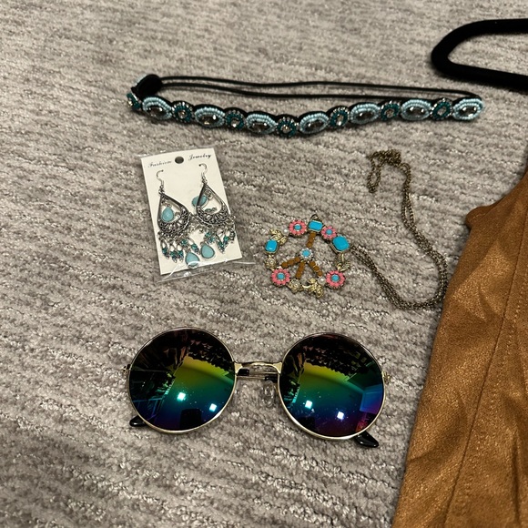 6 Pcs 60s 70s Outfits for Women Hippie Costume - Picture 3 of 3